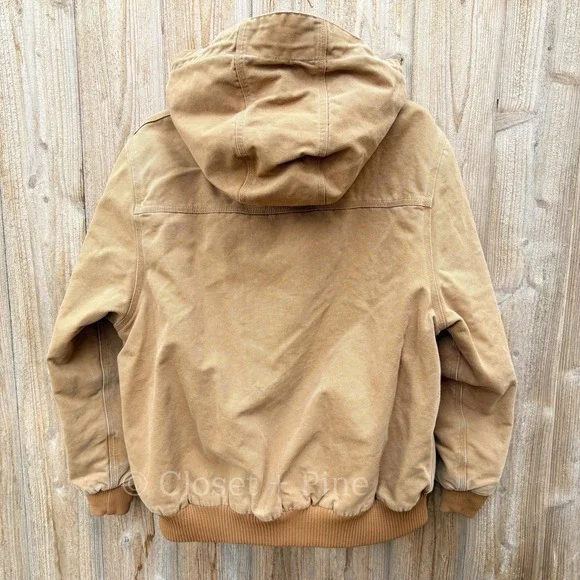 Carhartt Weathered‎ Wildwood Jacket Tan Size XXL Hooded Sherpa Lined - Picture 5 of 17